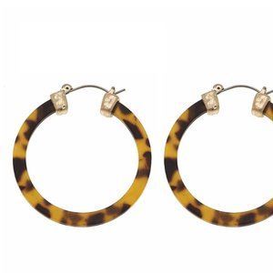 Tortoise Hoop Earrings